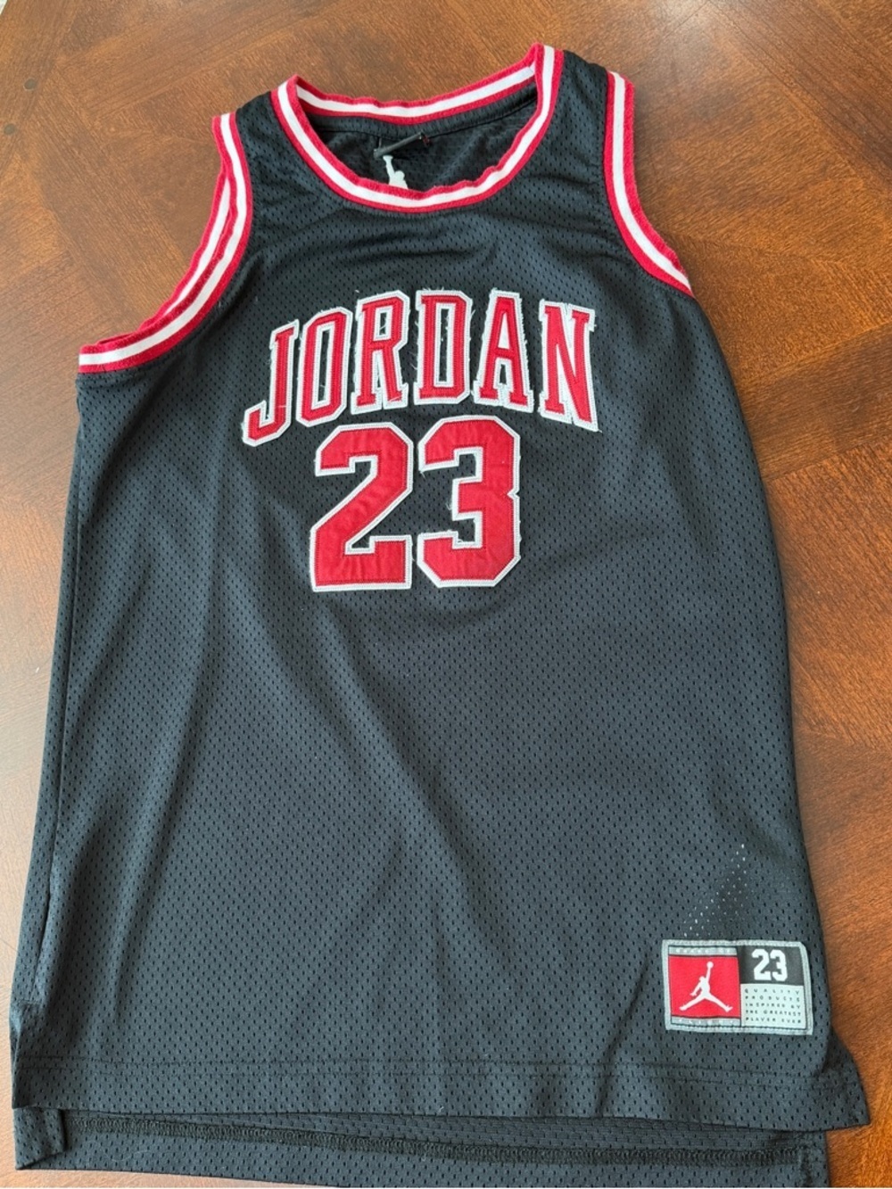 Jordan 23 Black Red Basketball Jersey
